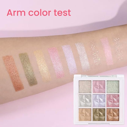 9 Colors Pink Pearl Gold Matte Shimmer Eyeshadow