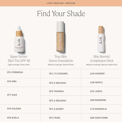 ILIA - Skin Rewind Complexion Stick - Foundation + Concealer + Skincare | Non-Toxic, Vegan, Cruelty-Free, Clean Makeup (17O - Magnolia, 0.35 oz | 10 g)