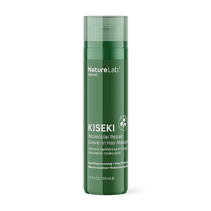 NATURELAB. TOKYO Kiseki Molecular Repair Leave-In Hair Masque – Deep Conditioning Treatment to Restore, Strengthen & Bond Damaged Hair – Repair Split Ends, Add Shine & Smoothness – 1.7 Fl Oz