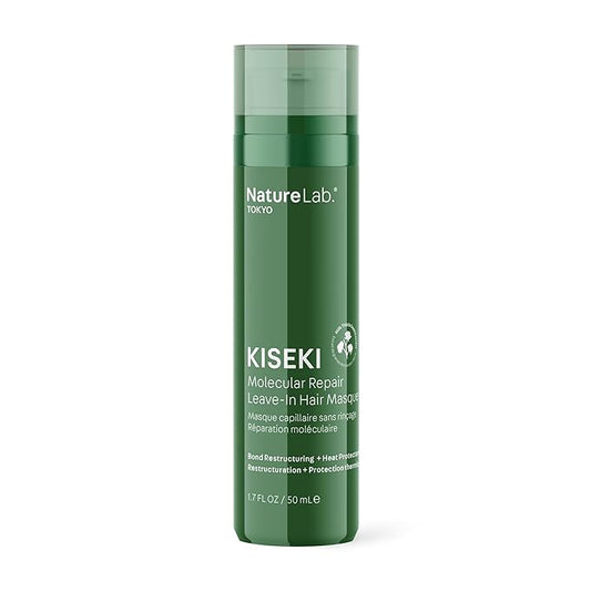 NATURELAB. TOKYO Kiseki Molecular Repair Leave-In Hair Masque – Deep Conditioning Treatment to Restore, Strengthen & Bond Damaged Hair – Repair Split Ends, Add Shine & Smoothness – 1.7 Fl Oz