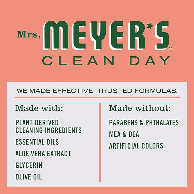 MRS. MEYER'S CLEAN DAY Liquid Hand Soap Geranium 12.5 Fl Oz (Pack of 9)