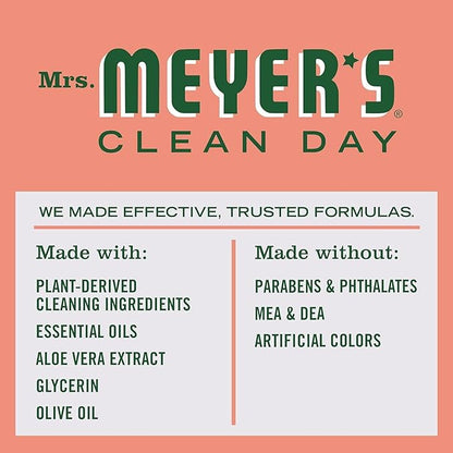 MRS. MEYER'S CLEAN DAY Liquid Hand Soap Geranium 12.5 Fl Oz (Pack of 9)