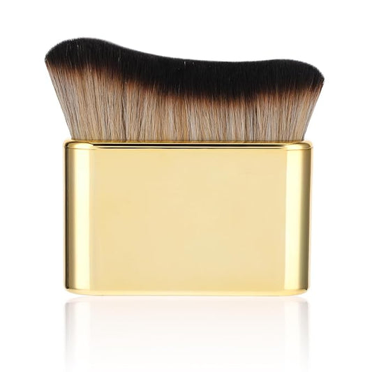 Self Tan Brush Soft Body Makeup Brush Portable Self Tanning Brush Self Tanner Face Brush For Body & Leg Makeup（Gold）