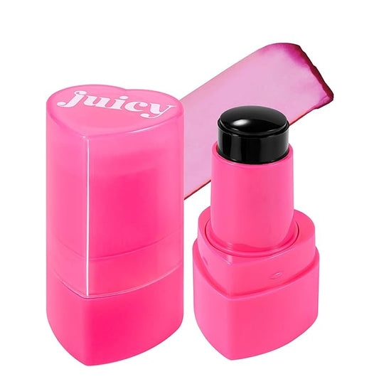 Water Jelly Tint Blush, 3-In-1 Multi-Use Blush Cream Blush Stick for Eyes, Cheeks & Lips, Hydrating & Bouncy Jelly Texture, Blends Perfect for Skin Portable Multipurpose Long Lasting Waterproof(02, s)