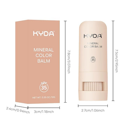 Mineral Color Balm, SPF 35 Multi Color Stick for Lips, Cheeks& Eyes, Blendable Creamy Lightweight Formula, Buildable Shimmer Finish, Multiuse Makeup Stick, Cherry