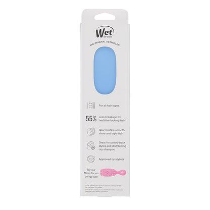Wet Brush Shine Enhancer Hair Brush, Sky - Exclusive Ultra-soft IntelliFlex Bristles - Natural Boar Bristles for All Hair Types - For Women and Men, Wet and Dry Hair