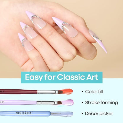 Modelones nail art brush set,