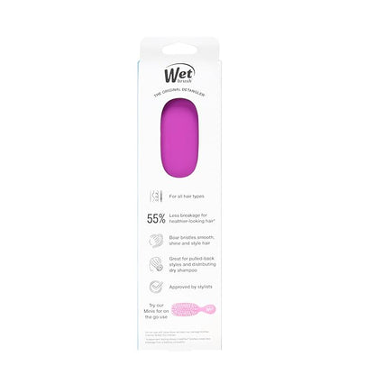 Wet Brush Shine Enhancer Hair Brush, Purple - Exclusive Ultra-soft IntelliFlex Bristles - Natural Boar Bristles Leave Hair Shiny And Smooth For All Hair Types - For Women, Men, Wet And Dry
