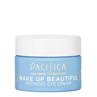 Pacifica Wake Up Beautiful Retinoid Eye Cream – Anti-Aging Under Eye Cream for Fine Lines & Wrinkles, Infused w/ Retinoid, Melatonin & Mushrooms for Puffiness, Dark Circles & Eye Bags Daily Treatment