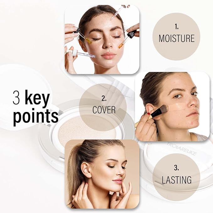 TROIAREUKE A+ Cushion Foundation (Shade 21) I Natural Coverage