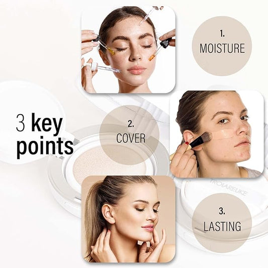 TROIAREUKE A+ Cushion Foundation (Shade 21) I Natural Coverage