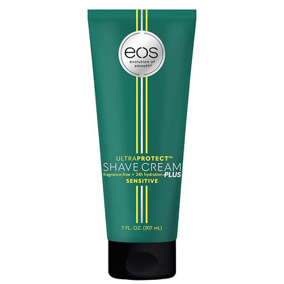 eos UltraProtect Men’s Shave Cream- Sensitive, 24-Hour Hydration, Unscented, Non-Foaming Formula, 7 fl oz
