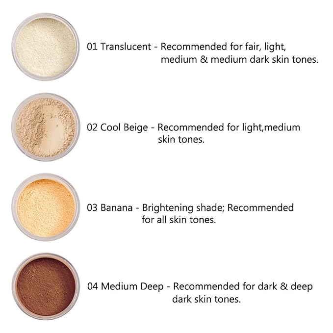 PHOERA Setting Powder Controls Oil,Setting Powder Makeup Light,Loose 0.17oz