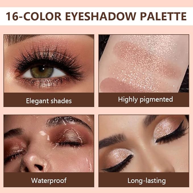 16 Girds Colorful Matte Shimmer Eyeshadow Palette