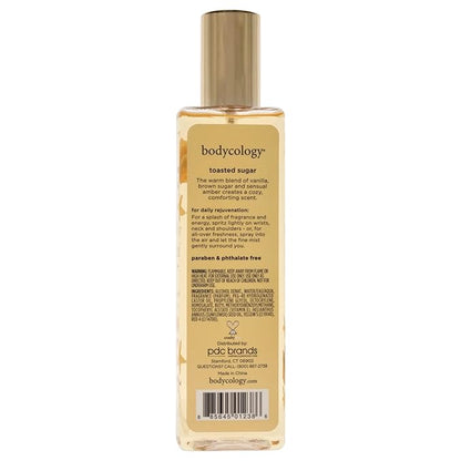 Bodycology Toasted Sugar Fragrance Mist for Women, 8 Fl Oz (455004008) (Pack of 3)