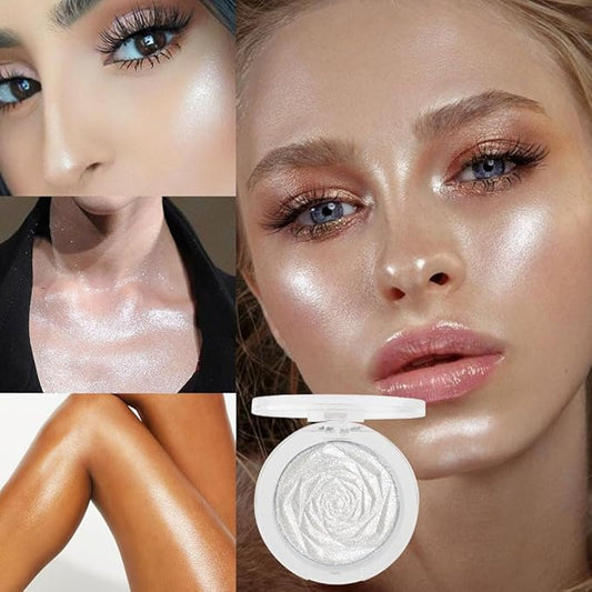 Pearl White Face Highlighter Makeup Shimmer Glitter Rose
