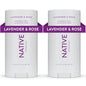 Native Deodorant Contains Naturally Derived Ingredients, 72 Hour Odor Control | Deodorant for Women and Men, Aluminum Free with Baking Soda, Coconut Oil and Shea Butter | Lavender & Rose, 2-Pack