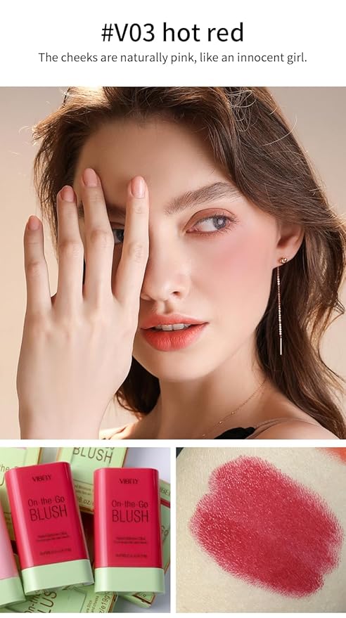 Multi-Use Makeup Blush Stick, Cream Blush Stick, Tinted