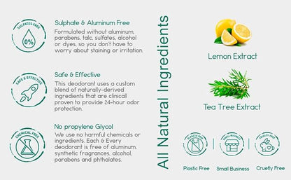 All Natural Deodorant For Kids and Teens 100% Natural Aluminum-Free Carcinogen Free Kids Deodorant For Boys and Girls Clinically Proven To Be Safe For Children and Teenagers