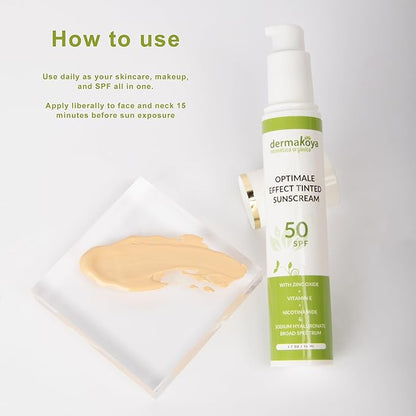 Dermakoya - Facial sunscreen with makeup coverage effect SPF 50.