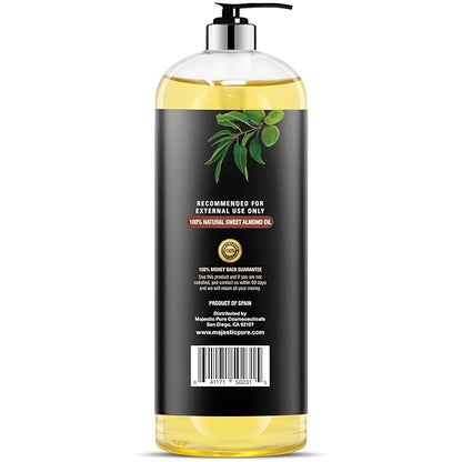 MAJESTIC PURE Sweet Almond Oil, Triple
