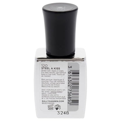 Sally Hansen Color Foil, Steel A Kiss, Long Lasting, Opaque, Shimmery Silver Nail Polish