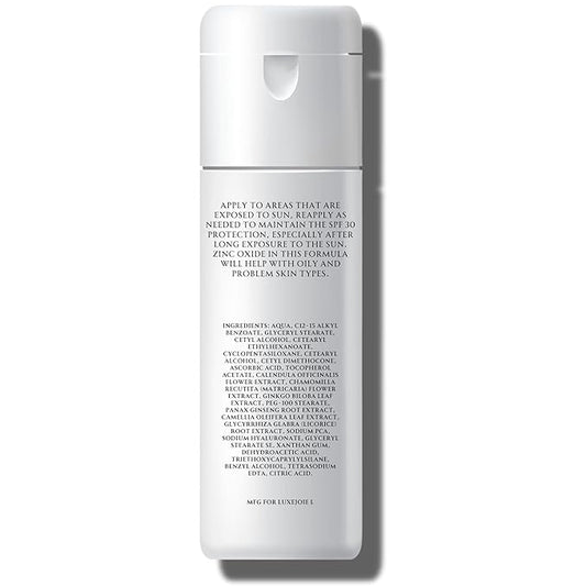 LuxeJoie Advanced Protection SPF 30 with Z-Cote UVA & UVB Protection Sunscreen with Zinc Oxide 3.3 Oz