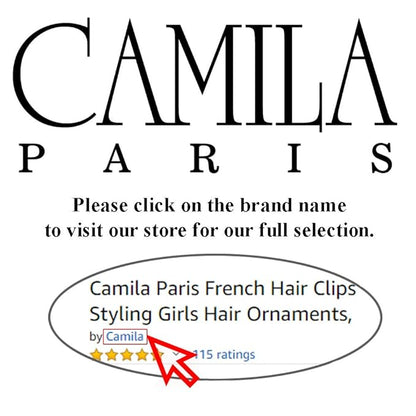 Camila Paris CP2912 French Side Combs Large Curved, Nude French Twist Hair Combs Decorative, Strong Hold Hair Clips for Women Bun Chignon Up-Do, No Slip Styling Girls Hair Accessories, Made in France