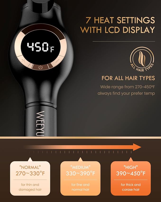 Small Curling Iron 1/2 Inch Barrel, Tiny Curling Wand for Short Hair, Ceramic Tourmaline Hair Curling Iron Double Voltage(100-240V)