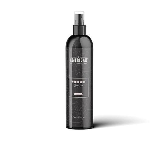 Woodevoke Body Mist For Men 8 oz, Made in USA, Quick Absorption, Quality Potent Ingredients, Long-Lasting, Non-GMO, GMP Certified, Cruelty-Free Products