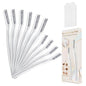 Face Razors for Women, Dermaplane Razor for Women Face, Eyebrow Razor, Facial Razors, Dermaplaning Tool, Gentle Skin Exfoliation Microblades for Sensitive Skin, Peach Fuzz Remover, 10 Count