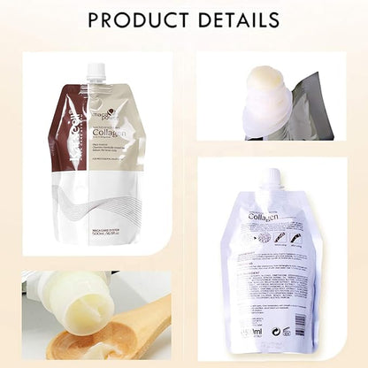 Karseell Collagen Hair Treatment 16.9 Oz 500ml Deep Repairs Conditioner Argan Oil Keratin Hair Treatment for Dry Damaged Curly Bleached & All Hair Types