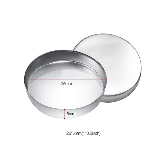 56 Pack Empty Round Metal Pans Size 26mm