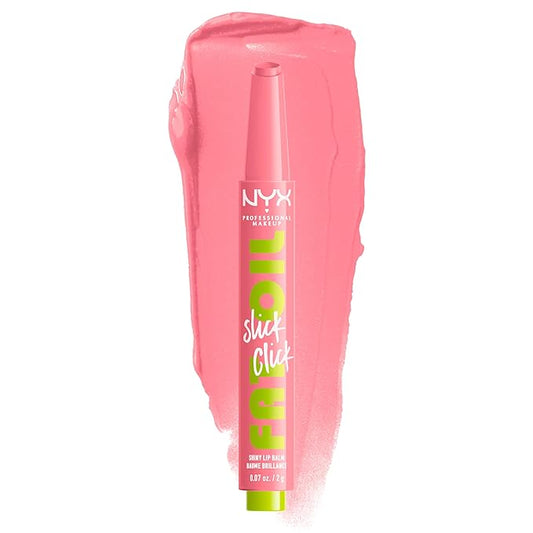 NYX PROFESSIONAL MAKEUP Fat Oil Slick Click, Lightweight, Buildable, Pigmented Vegan Lip Balm - Clout