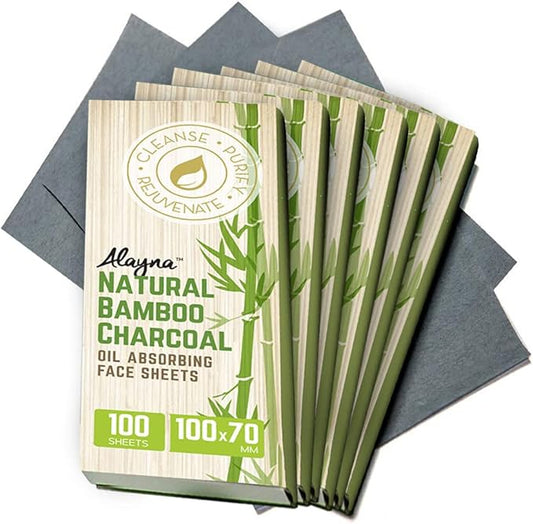 Oil Blotting Sheets for Face Natural Bamboo Charcoal