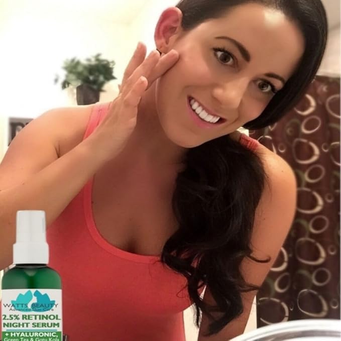 2.5% Retinol Serum Enhanced with 50% Hyaluronic Acid - Anti Aging Retinol for Fine Lines, Wrinkles, Blemishes, Large Pores & More - No Parabens, No Animal Testing or Ingredients (1oz)