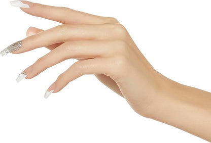 KISS Premium Classy Fake Nails - Stay Modish, Long & Square, Super Glam, Jewel Accents, Waterproof, Smudge Proof, No Dry Time, Durable, Takes Minutes, Quick & Easy | 30 Count