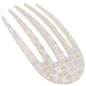 Camila Paris CP3409 French Hair Side Comb Rounded, Nacro White, Handmade French Twist Hair Combs, Strong Hold Hair Clips for Women Bun Chignon, No Slip Styling Girls Hair Accessories Made in France