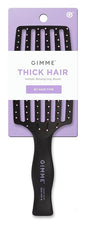 Gimme Beauty Vented Detangling Brush - Quick-Dry, Heat-Resistant Wet Brush for Thick or Thin Locks - Supports Healthy Hair - Flexible Curved Design for Fine Locks - Thick Hair