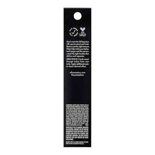 e.l.f. Lash Beats Mascara, Defining & Lengthening Formula for Mega Long Lashes, Creates Natural-Looking Long & Defined Lashes, Black (Pack of 2)