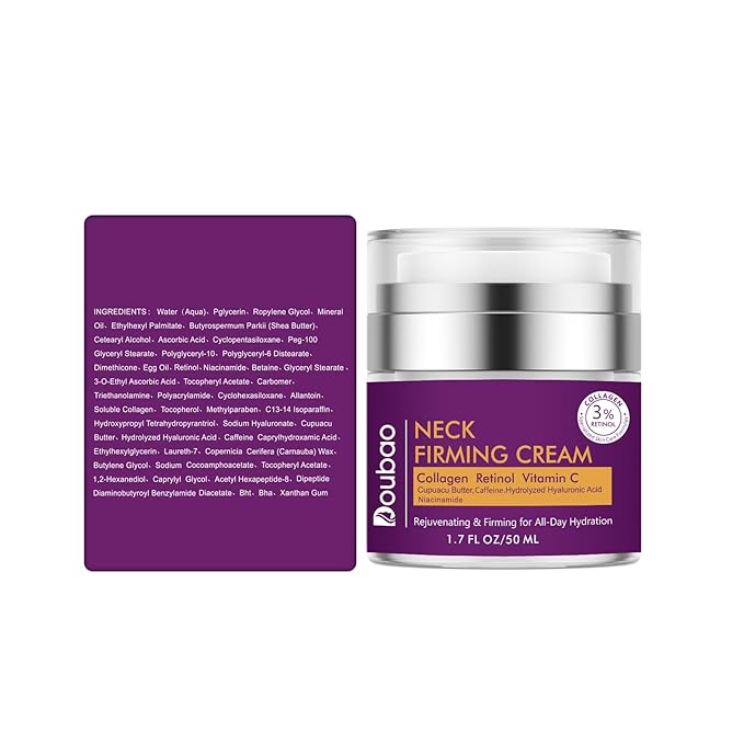Advanced Neck Firming Cream – 3% Retinol & Hyaluronic Acid for Wrinkle Reduction, Lifting & Skin Tightening – Anti-Aging Moisturizer for Face, Neck & Décolleté – Deep Hydration, 1.7 FL OZ