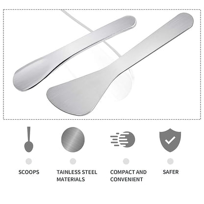 2Pcs Mini Metal Cosmetic Spatulas, Makeup Spatulas, Skincare