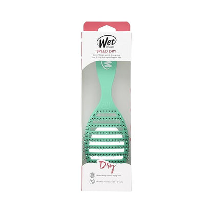 Wet Brush Speed Dry Hair Brush, Amazon Exclusive Aqua, Vented Design & Soft HeatFlex Bristles, Blow Dry Safe, Ergonomic Handle Manages Tangles & Uncontrollable Strands, Pain-Free Hair Accessories