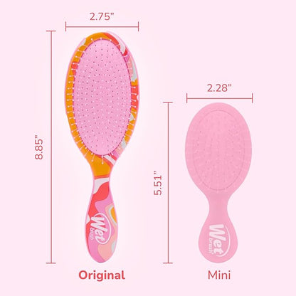 Wet Brush Original Detangler, Ice Cream (Sun Days), Ultra-Soft IntelliFlex Bristles Glide Through Tangles, Detangling Hair Brush (Wet & Dry), Women & Men, Limited Edition
