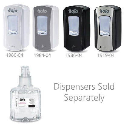 GOJO Clear & Mild Foam Handwash, EcoLogo Certified, 1200 mL Foam Hand Soap Refill LTX-12 Touch-Free Dispenser (Pack of 2) - 1911-02