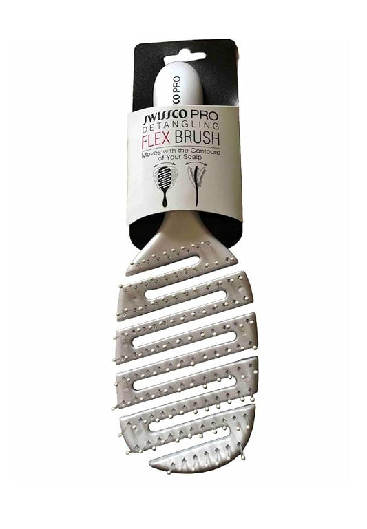 Swissco Pro Detangling Flex Brush (Silver)