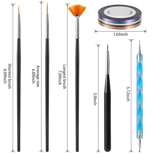 Artdone Nail Art Brushes set,Nail