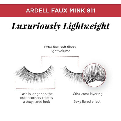 Ardell Faux Mink 811 Multipack Lightweight Lashes with Invisiband