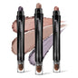 3Pcs Eyeshadow Stick Set, Matte And Shimmer Creamy Eyeshadow Pencil,Eye Brightener Stick,Nude Caramel Grayish Purple Shadow Sticks Set, Waterproof Long Lasting Smoky Highlighter Eye Makeup