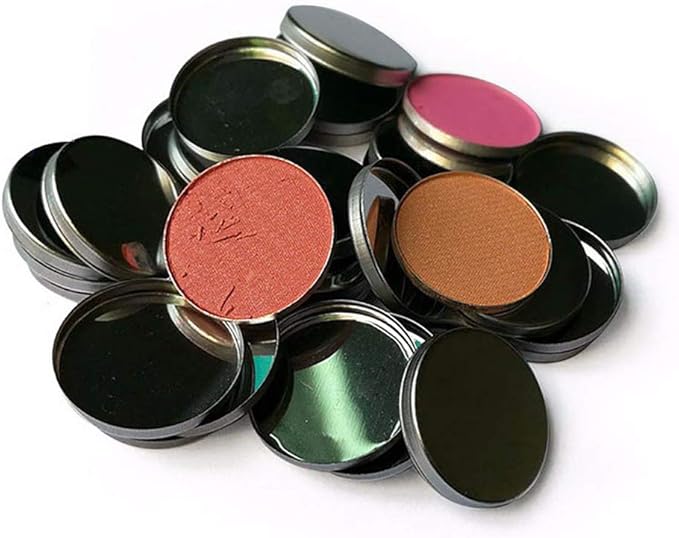 50 Pieces Empty Round Metal Tin Palette Pans